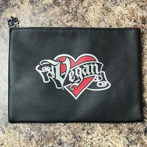 Kat Von D Vegan leather cosmetic clutch Christian Jesus